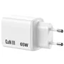 Verbatim Essentials Cargador de Pared GaN 65W 2xUSB-C 1xUSB-A Blanco